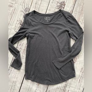 Loft, vintage soft, gray tee, size small